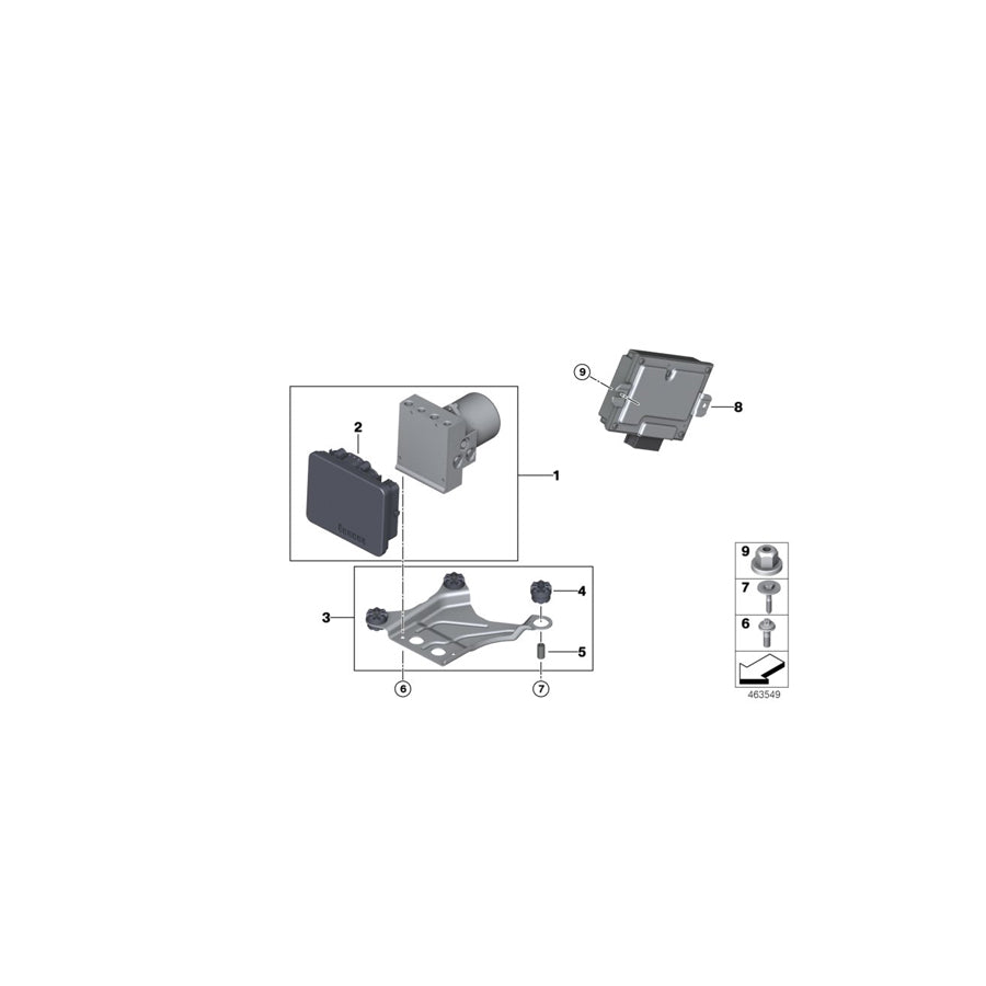 Genuine BMW 34516896312 RR11 G02 Rp Hydraulic Unit For Dsc (Inc. 640iX, X4 M40iX & Cullinan)
