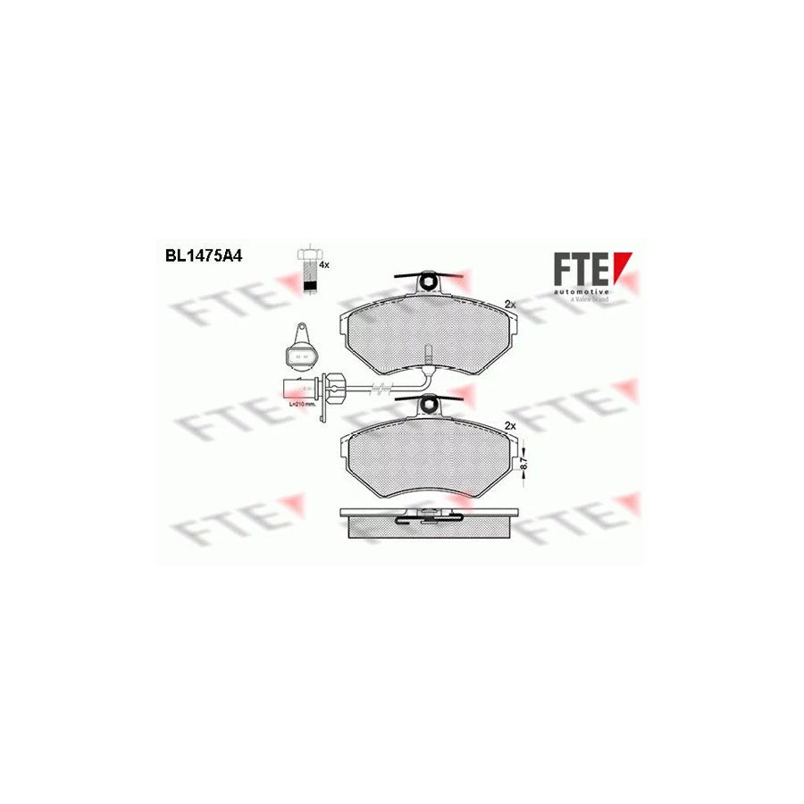 FTE Bl1475A4 Brake Pad Set