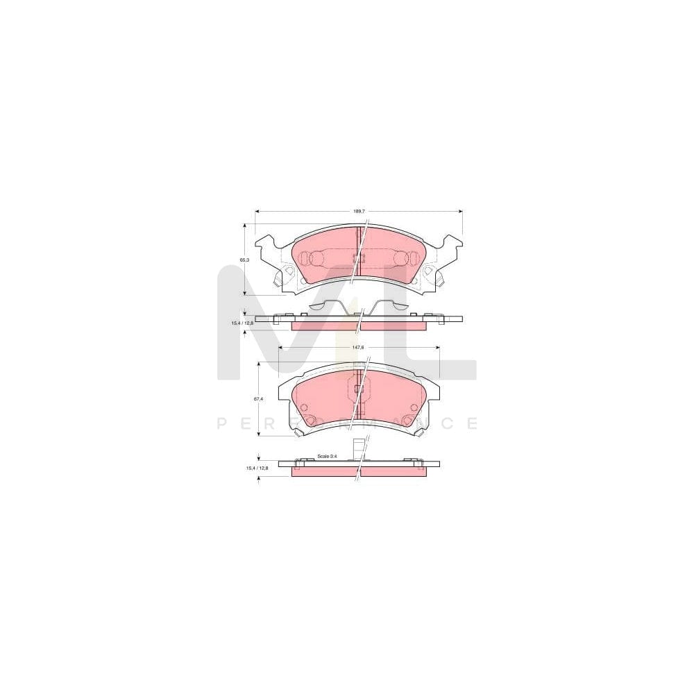 TRW Gdb4002 Brake Pad Set Incl. Wear Warning Contact