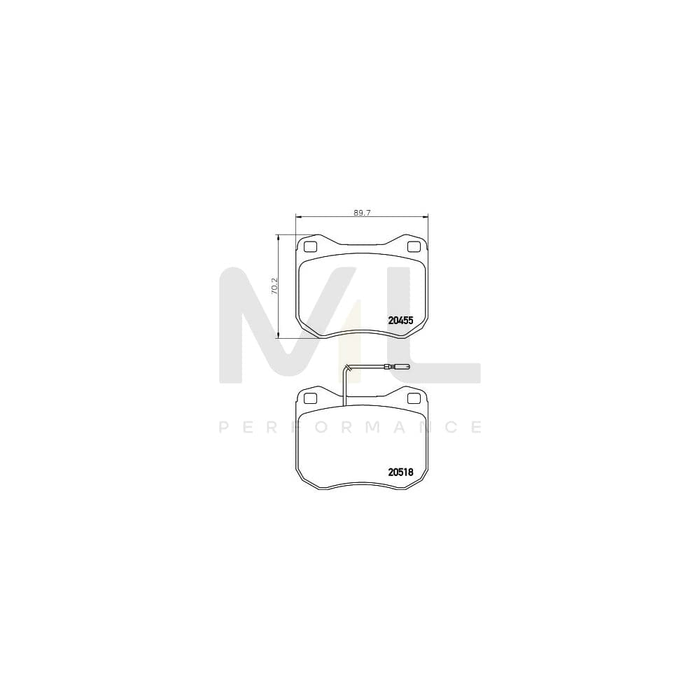 Hella 8DB 355 017-421 Brake Pad Set With Acoustic Wear Warning | ML Performance Car Parts