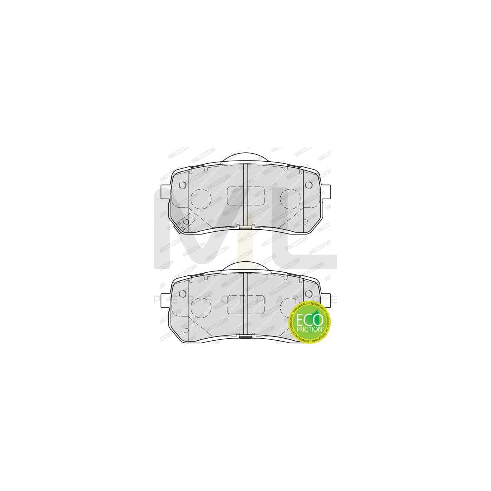 Ferodo Premier Eco Friction FDB4114 Brake Pad Set With Acoustic Wear Warning, With Accessories