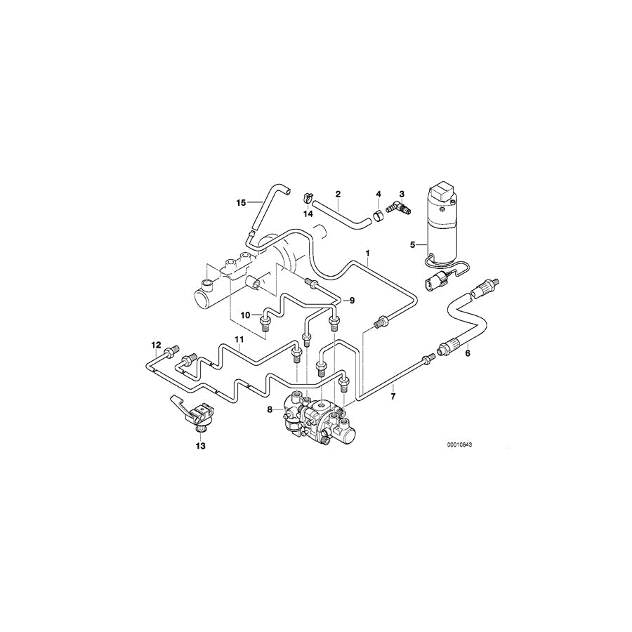 Genuine BMW 34511164195 E38 Support M12X1 (Inc. 750i & 750iL)