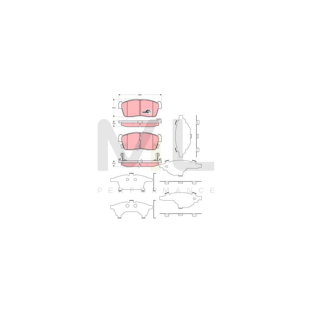 TRW Cotec Gdb3359 Brake Pad Set With Acoustic Wear Warning