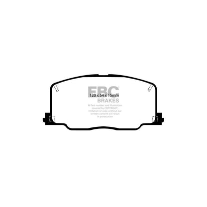 EBC PD01KF1451 Toyota Camry Greenstuff Front Brake Pad & Plain Disc Kit  - Akebono Caliper 2 | ML Performance UK Car Parts