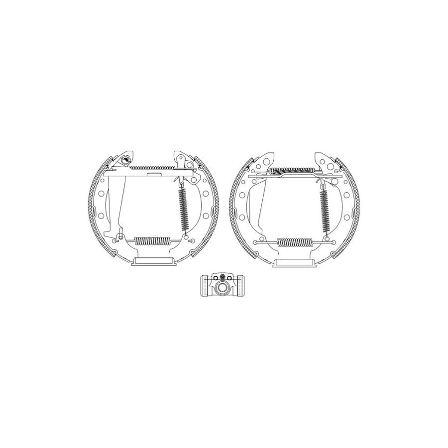 Hella Shoe Kit Pro 8DB 355 005-021 Brake Set, Drum Brakes