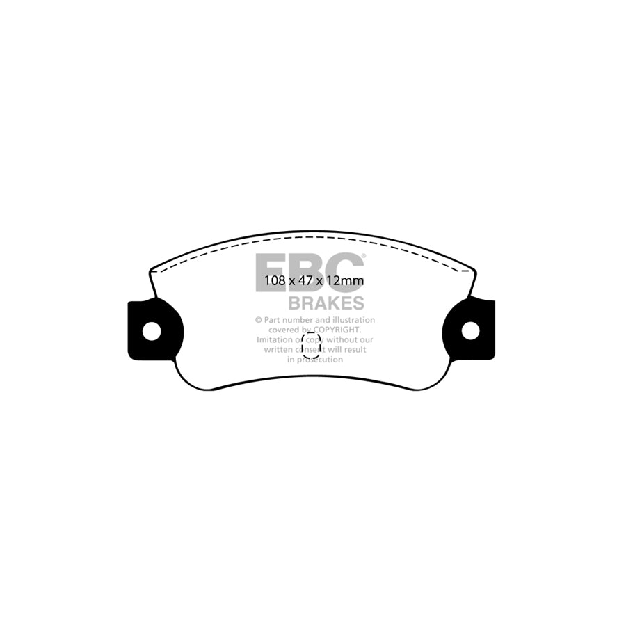 EBC DP501 Fiat Lancia Ultimax Rear Brake Pads - Bendix Caliper 2 | ML Performance UK Car Parts