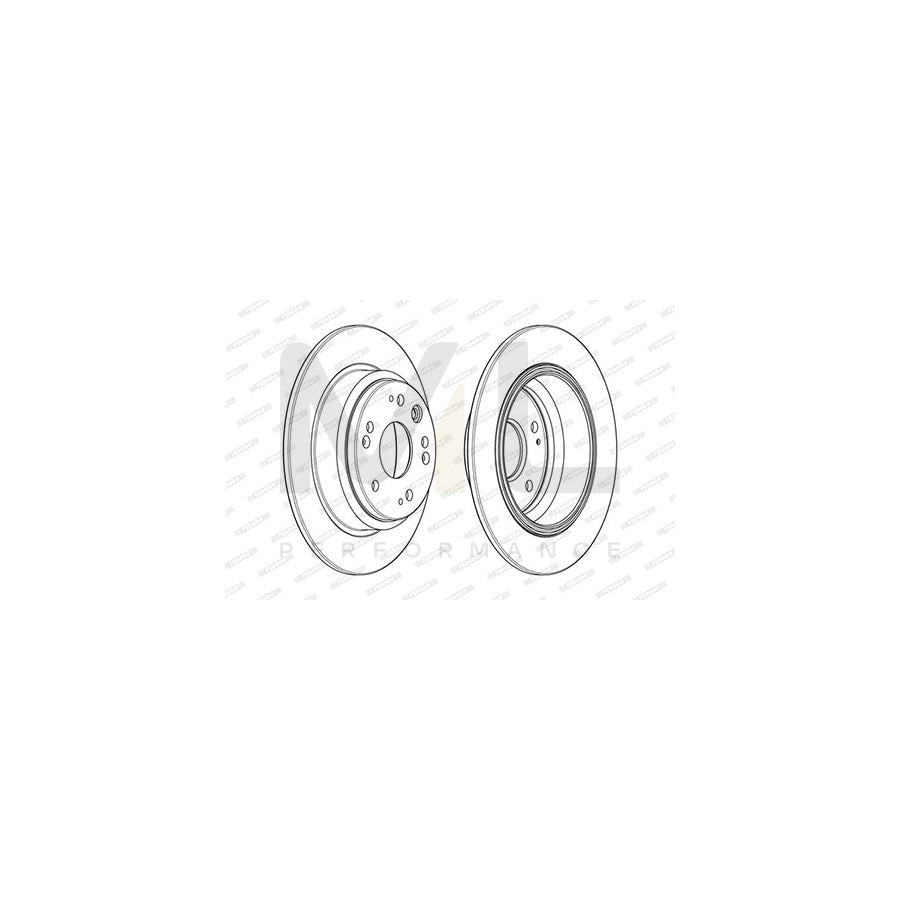 Ferodo Premier DDF1894C Brake Disc Solid, Coated, Without Accessories  - Pair