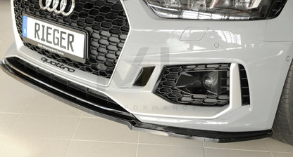 Rieger 00088202 Audi B9 F5 RS5 Front Splitter 3 | ML Performance UK Car Parts