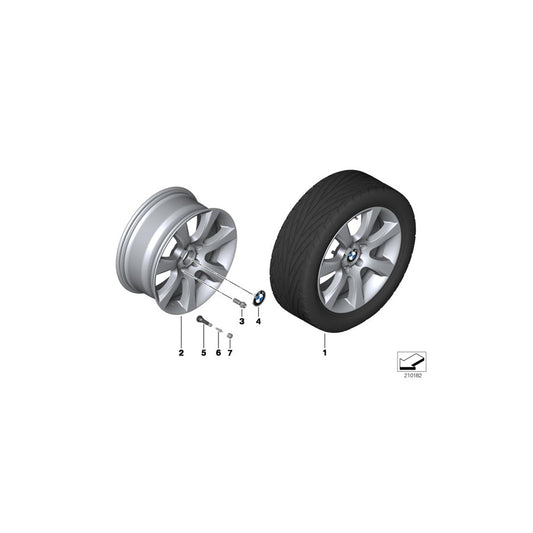 Genuine BMW 36116790177 F10 F12 F06 Light Alloy Rim 9JX18 ET:44 (Inc. 520i, 640d & 535dX)