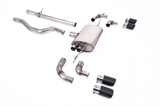 MillTek SSXLR109 Land Rover Defender OPF/GPF Back System Non-Resonated (Louder) with JET-90 Carbon Trims