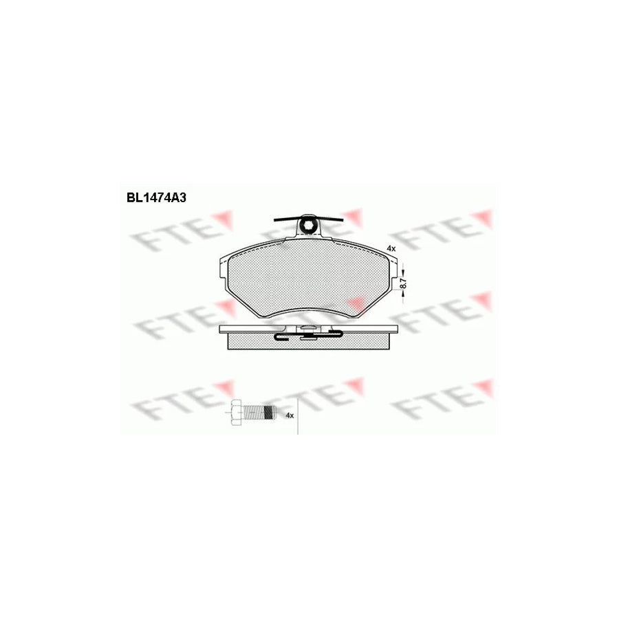 FTE Bl1474A3 Brake Pad Set