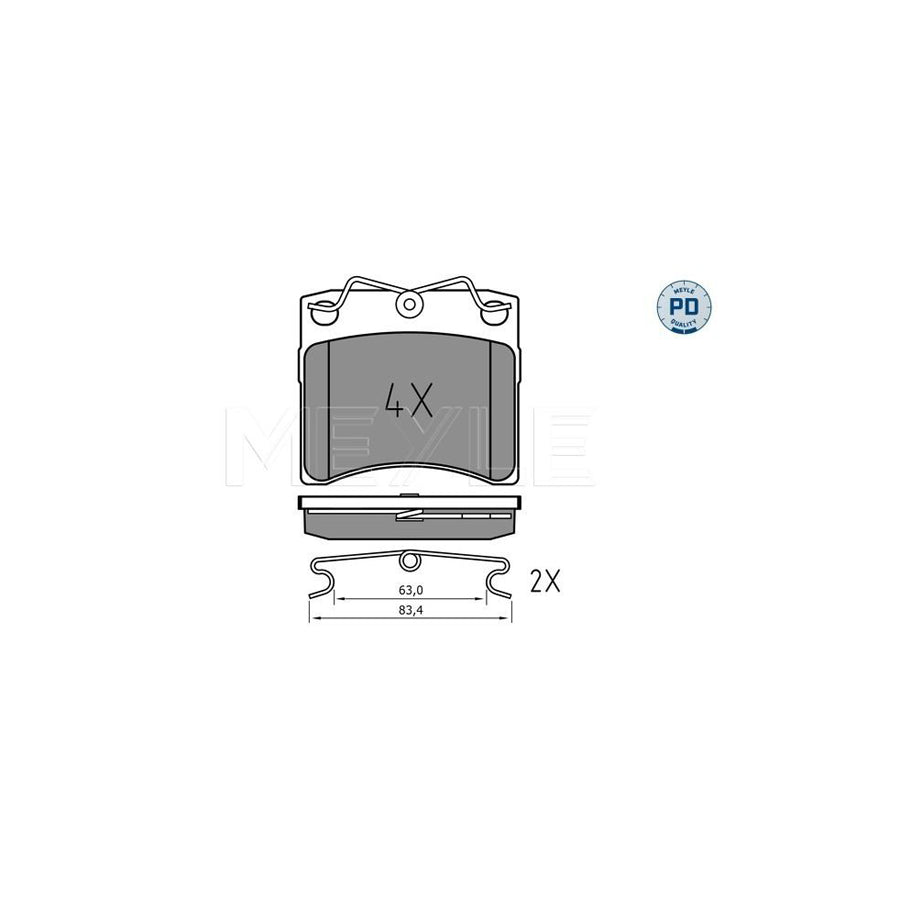 Meyle 025 206 5217/Pd Brake Pad Set For VW Transporter