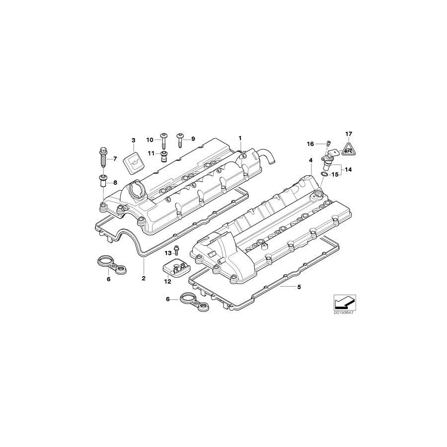 Genuine BMW 11147791360 E65 Bracket For Vacuum Hose Zyl. 1-4 (Inc. 740d)