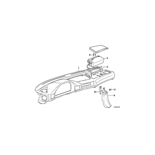Genuine BMW 51458168951 E34 Trim Panel Dashboard PERGAMENT DKL. (Inc. 530i, M5 & M5 3.6)