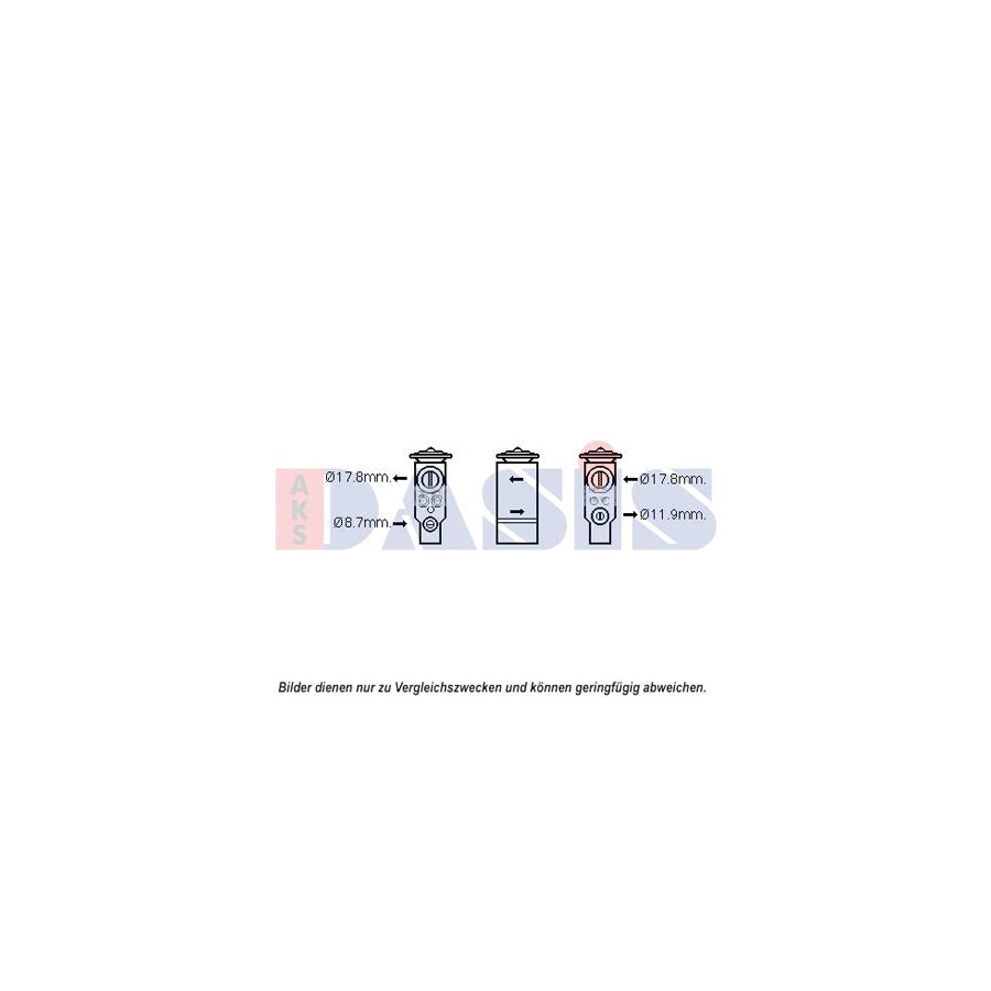 AKS Dasis 840251N AC Expansion Valve for Peugeot 206  Hatchback (2L, 2M)