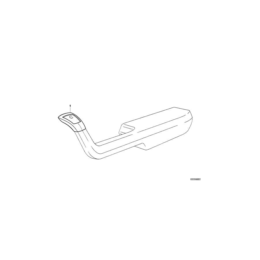 Genuine BMW 51421822723 E12 Armrest Upper Part Rear Left VELOURSROT (Inc. 530i, 528 & 520i)