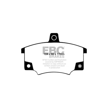EBC PDKF1053 Lancia Trevi Ultimax Front Brake Pad & Plain Disc Kit - Girling/TRW Caliper 2 | ML Performance UK Car Parts