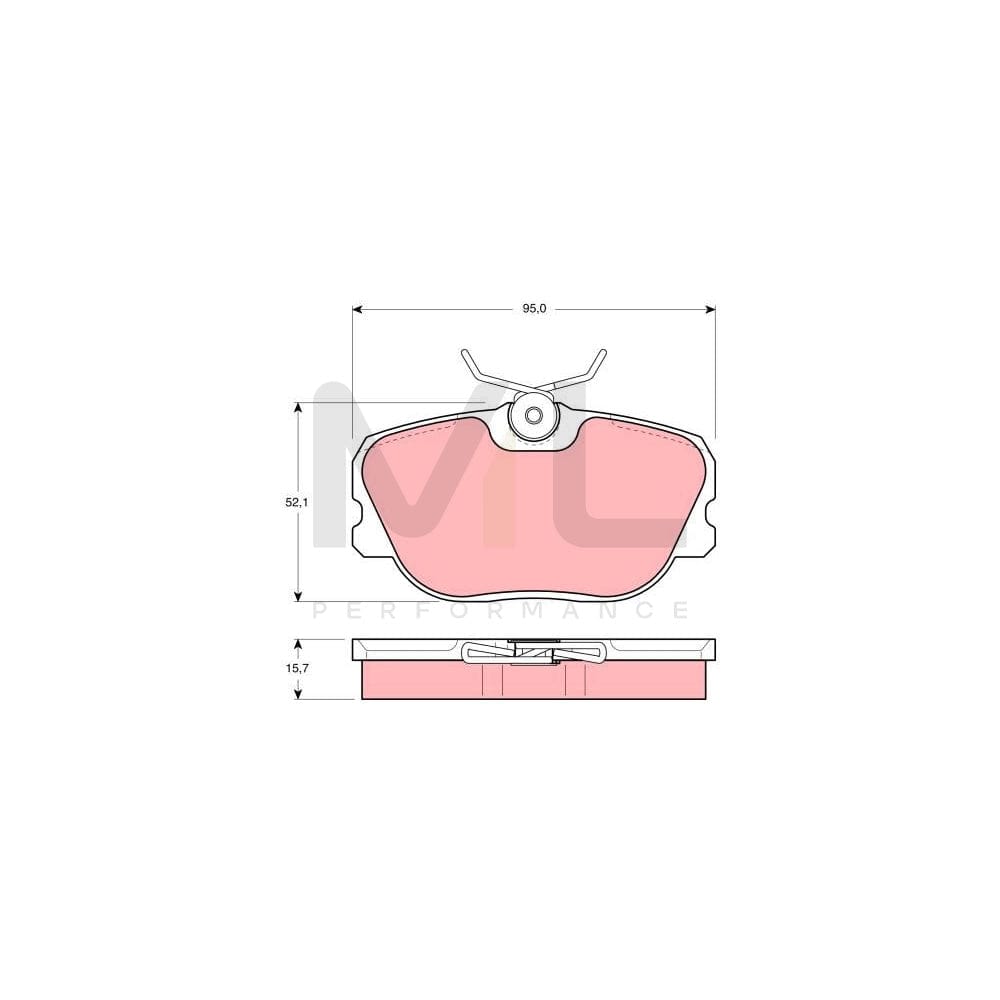 TRW Gdb493 Brake Pad Set Not Prepared For Wear Indicator, With Brake Caliper Screws, With Accessories