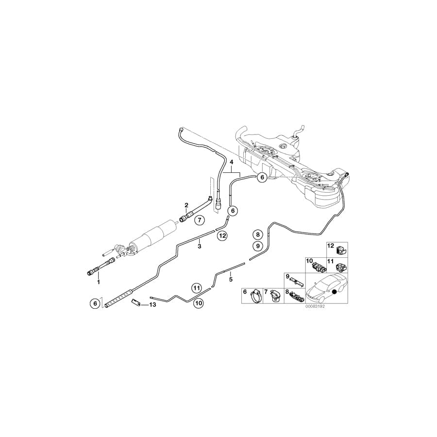 Genuine BMW 16122229411 E46 Fuel Return Line (Inc. M3 & M3 CSL)