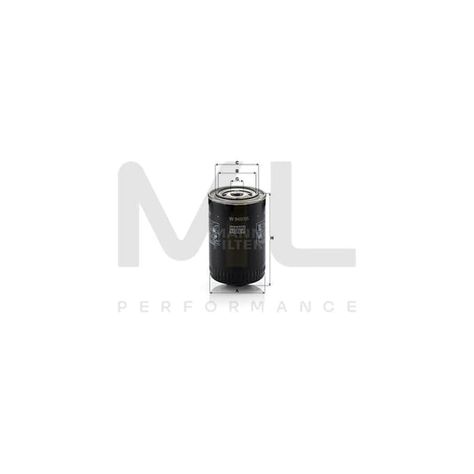 MANN-FILTER W 940/55 Oil Filter Spin-on Filter, with one anti-return valve
