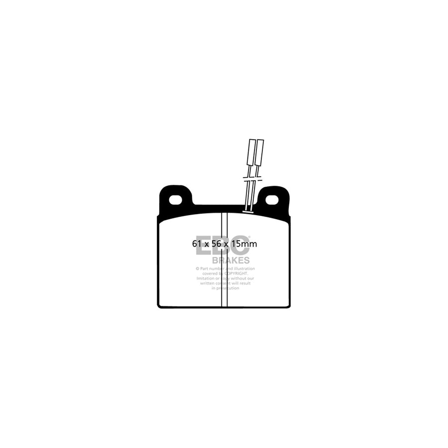 EBC DP507 Alfa Romeo Ultimax Front Brake Pads - ATE Caliper (Inc. 75, Alfetta, Giulietta) 2 | ML Performance UK Car Parts
