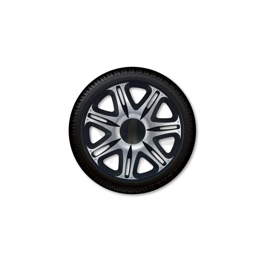 J-TEC Nascar, Silver Black J15158 Wheel trims 15 Inch Black/Silver