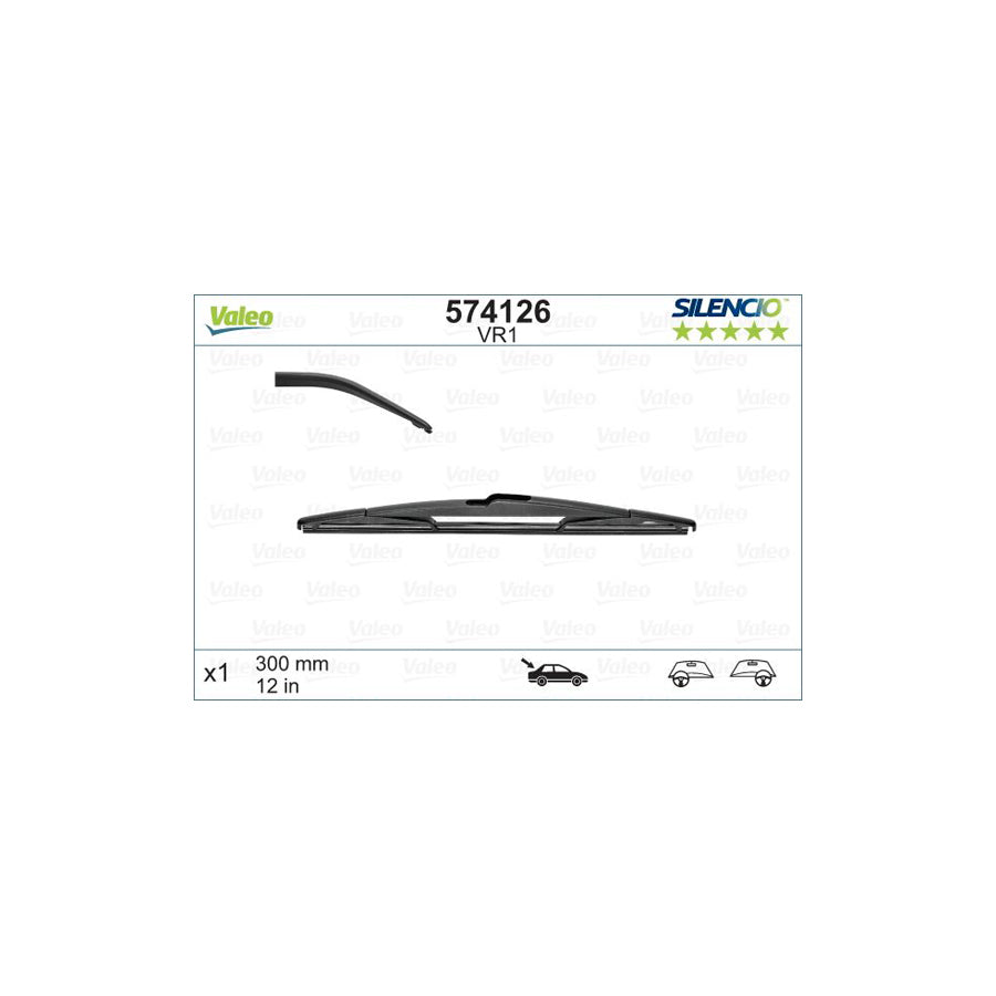 Valeo Silencio, Silencio Rear 574126 Wiper Blade