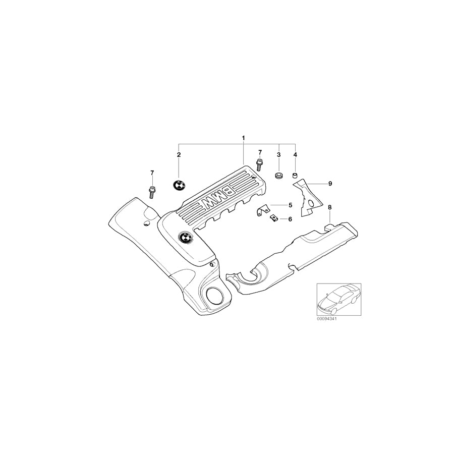 Genuine BMW 11147789283 E38 E46 E53 Cover (Inc. 730d, 330d & 525d)