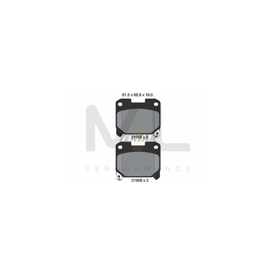 TEXTAR 2195501 Brake pad set with acoustic wear warning