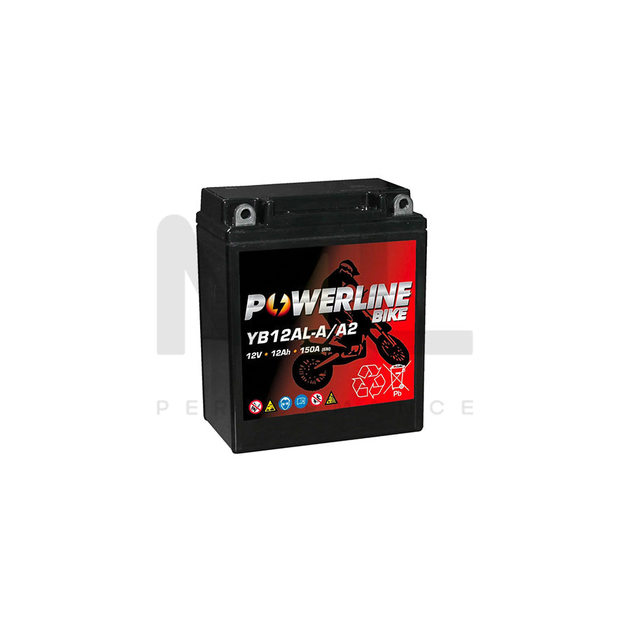 Powerline YB12AL-A AGM Motorcycle Battery 12V 12Ah YB12AL-A2