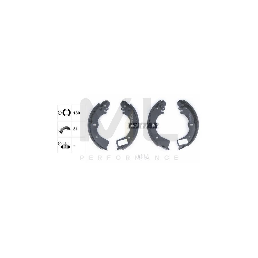 TEXTAR 91045300 Brake Shoe Set without handbrake lever