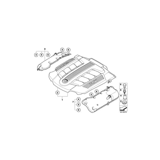 Genuine BMW 11147792433 E65 Injector Cover Zyl. 1-4 (Inc. 745d)