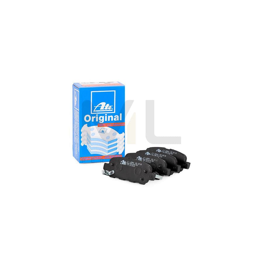 ATE 13.0460-5843.2 Brake pad set with acoustic wear warning, with anti-squeak plate