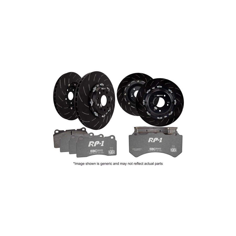 EBC P2DK046RP1 Porsche 911 Full Vehicle Kit RP1 Full Race Pads & 2-Piece Fully-Floating Discs - Brembo Caliper 1 | ML Performance UK Car Parts