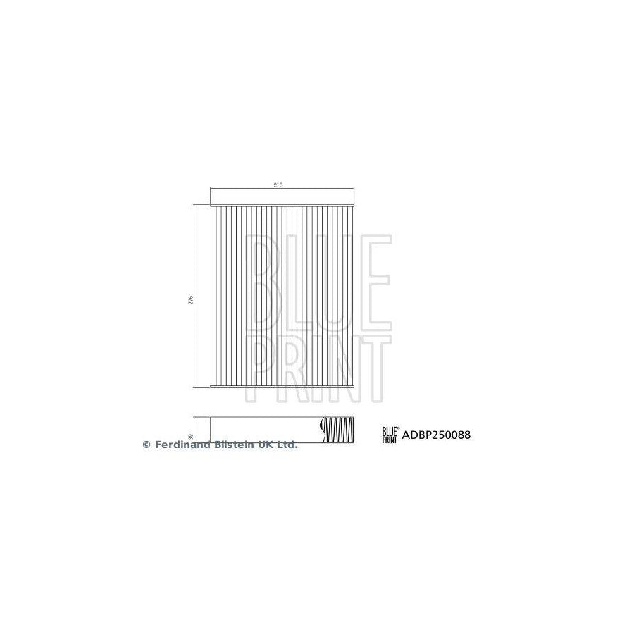 Blue Print Adbp250088 Pollen Filter for Land Rover Range Rover V (L460)