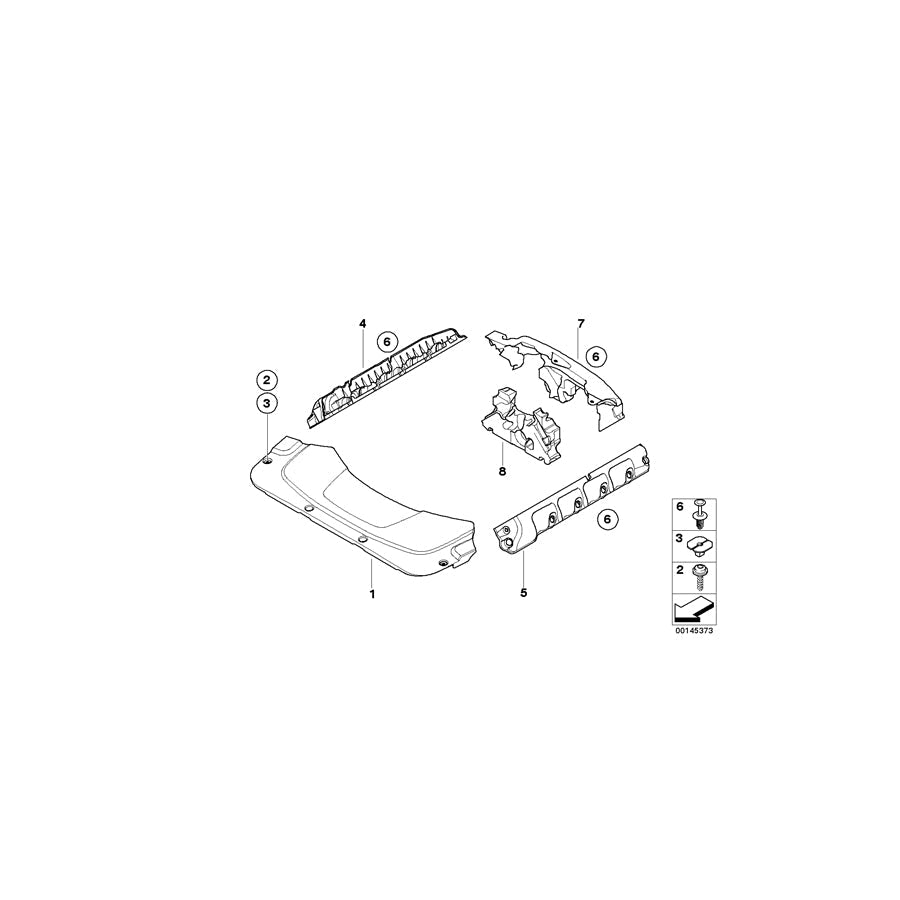 Genuine BMW 11147794951 E65 Cover Zyl. 5-8 (Inc. 745d)
