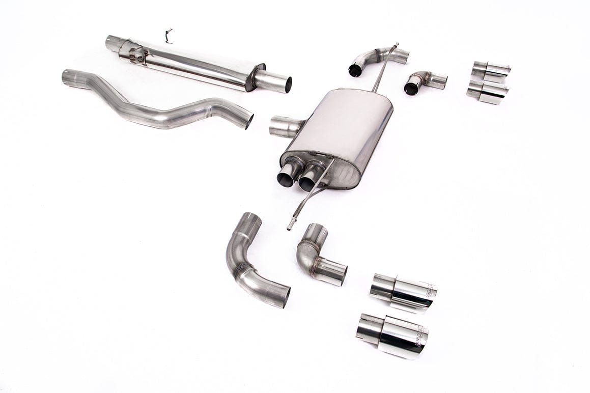 MillTek SSXLR100 Land Rover Defender OPF/GPF Back System with GT-90 Polished Trims - ECE Approved