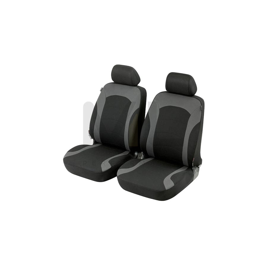 WALSER Premium Inde , ZIPP IT Premium 11785 Car seat cover Black/Grey, Polyester, Front