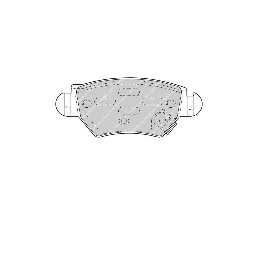 Ferodo FQT1294 Brake Pad Set Rear Axle, Incl. Wear Warning Contact