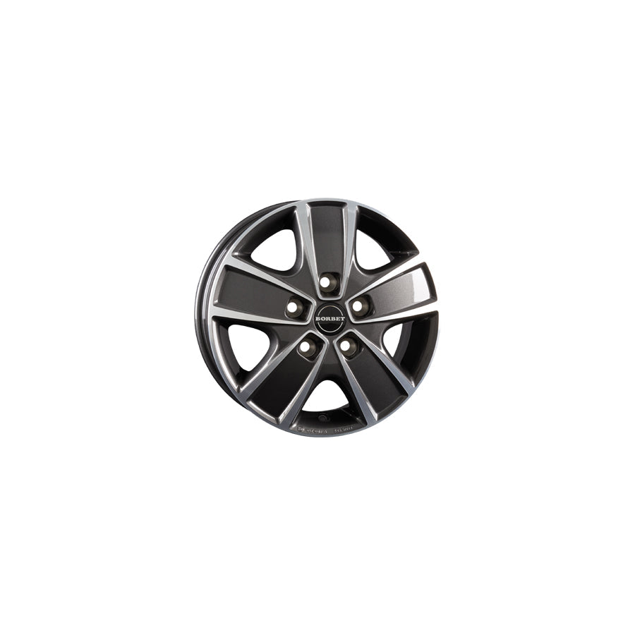 Borbet CWG 6x16 ET68 CWG 60668118571,1MAP Mistral Anthracite Glossy Polished Wheel
