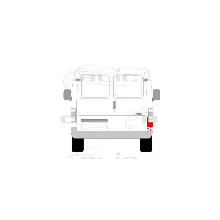 Blic 6505-06-2515702P Rear Panel for Ford Transit