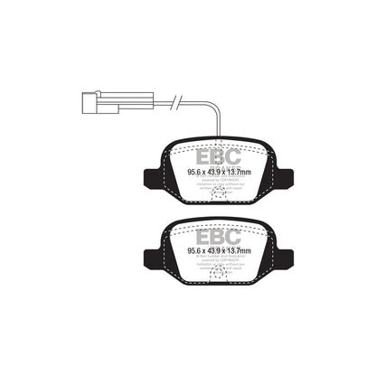 EBC PD13KR438 Abarth Yellowstuff Rear Brake Pad & GD Disc Kit - TRW Caliper (Inc. 500 & 595) 2 | ML Performance UK Car Parts