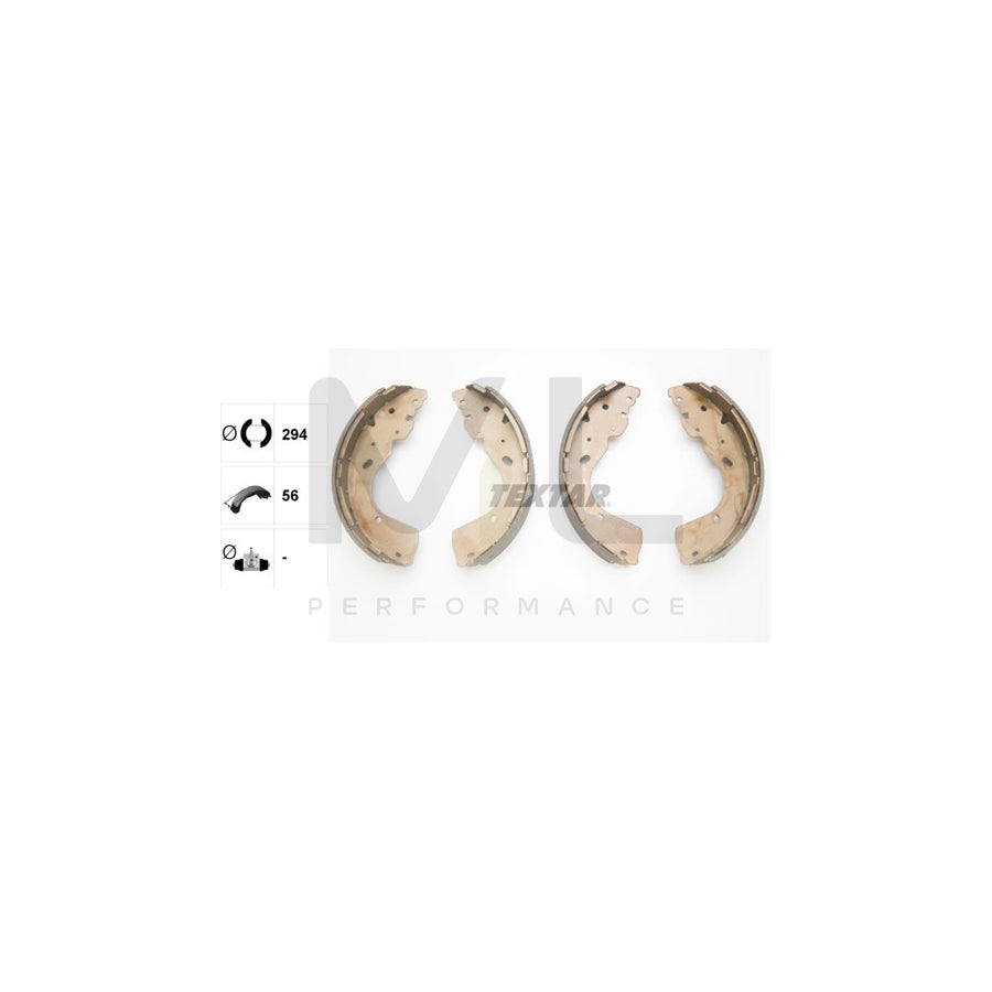 TEXTAR 91081800 Brake Shoe Set without handbrake lever