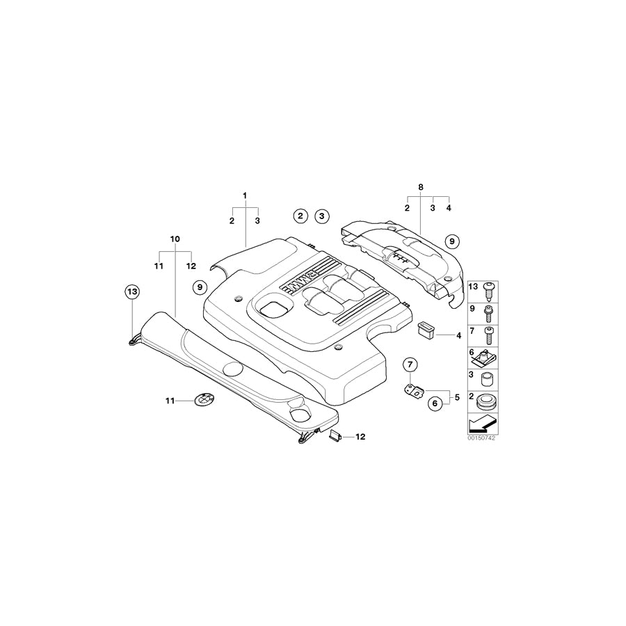 Genuine BMW 11147801282 E60 E61 Cover, Radiator (Inc. 520d)