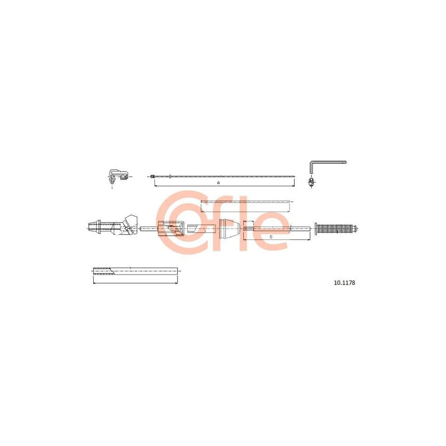 COFLE 10.1178 Throttle Cable