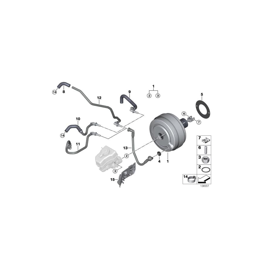 Genuine BMW 11667549507 E82 E93 E91 Hose (Inc. 118i, 120i & 318i)