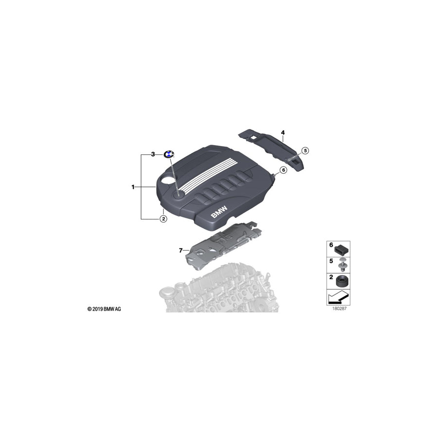 Genuine BMW 11147800064 E92 E93 E91 Cover, Acoustic (Inc. 330xd, 330d & 325d)
