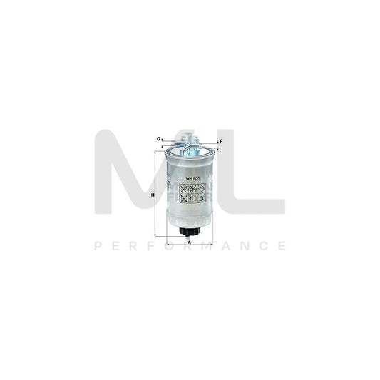 MANN-FILTER WK 851 Fuel filter for FORD Galaxy Mk1 (WGR) MPV In-Line Filter