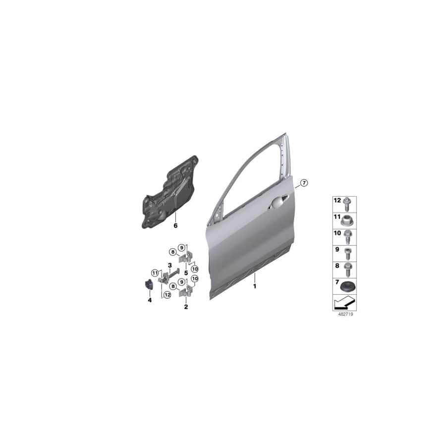 Genuine BMW 51489481292 F39 Sound Insulation, Door, Front Right (Inc. X2 28i, X2 16d & X2 25dX)