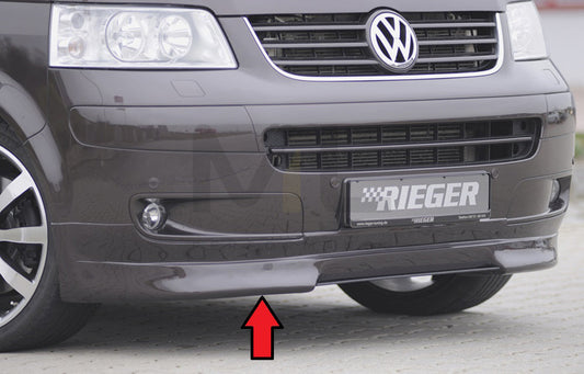 Rieger 00059250 VW T5 Front Splitter 1 | ML Performance UK Car Parts